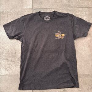Charcoal Graphic Tee with Yellow Detail